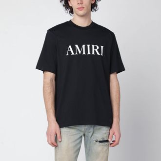 Amiri Black Cotton T Shirt With Logo