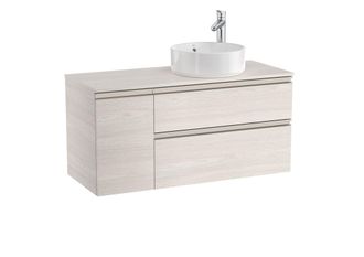 Roca Roca - Mueble Base De 2 Cajones Para Lavabo De Sobre Encimera The Gap Posici&oacute;n Del Lavabo: Izquierda