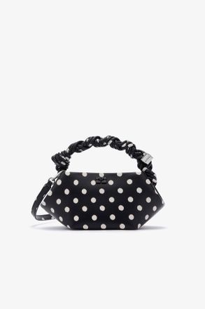 Ganni Black Polka-Dot Mini Bou Bag