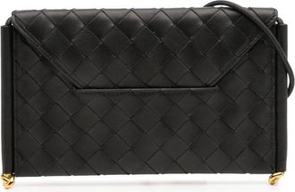 Bottega Veneta Pre-owned Cross Body Bags, female, Black, Size: ONE SIZE Pre-owned Woven Leather Shoulder Bag
