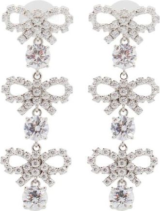 Self Portrait Mini Bow Drop Earrings