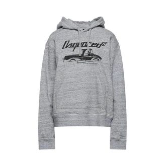 Dsquared2 Katoenen sweatshirt - Dames - Hoodies - Grijs - M - Katoen - Hoodies & sweatvesten