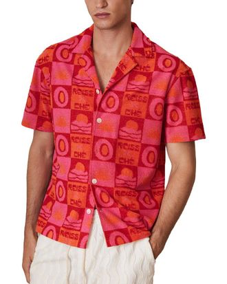 Reiss Saura Towelling Sunset Shirt
