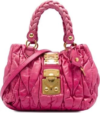 Miu Miu Pre-owned Miu Miu Matelasse Lambskin Coffer Satchel Ladies J9WXBYI5MXO4WQW0