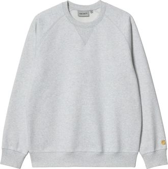 Carhartt Work in Progress Heather Gold Chase Sweatshirt - Heren - Sweatshirts - Grijs - XS - Katoen - Hoodies & sweatvesten