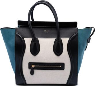 Celine Pre-owned Celine Mini Tricolor Canvas and Leather Luggage Tote Ladies AAE7ZIPFFP427PZL