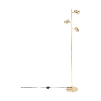 QAZQA Modern Floor Lamp Brass 3-Light - Jeana