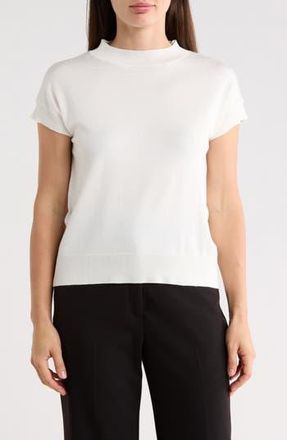 T Tahari Short Sleeve Crew Sweater in White Star at Nordstrom Rack, Size X-Small