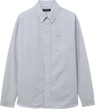 Fred Perry Gestreept T-shirt met logodetail - Wit