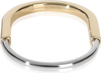 Tiffany & Co. Pre-Owned Tiffany & Co. White Gold & Yellow Gold Lock Bangle Bracelet