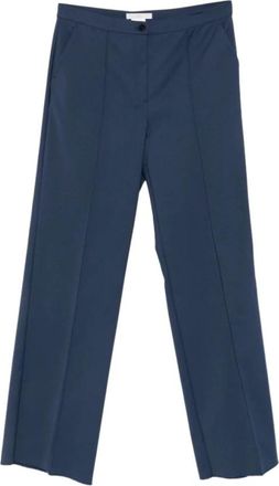 Marina Rinaldi Dames, Broeken, Blauw, Maat: 3XL Katoen
