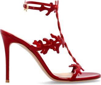 Gianvito Rossi Nuit Hak Sandalen - Dames - Sandalen met hakken - Rood - 36 EU - Leer - Schoenen