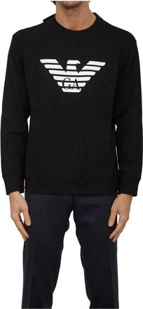 Emporio Armani Casual Sweatshirt voor Stijlvol Comfort - Heren - Hoodies - Zwart - XL - Katoen - Hoodies & sweatvesten