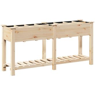 vidaXL Maceta Para Jard&iacute;n Con Estante Beige 161.5 X 45 X 76.5 Cm Vidaxl