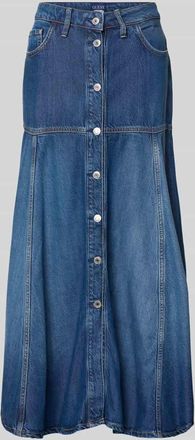 Guess Maxirock aus Lyocell-Mix in Denim-Optik Modell Nidia in Jeansblau, Gr&ouml;&szlig;e 25