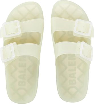 Balenciaga Womens Mallorca Platform Sandal Clear Rubber Plastic