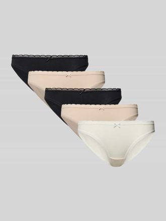 Dorina Slip mit Schleifen-Detail Modell NAOMI im 5er-Pack in Black, Größe XXL