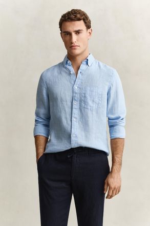 GANT Men Linen Shirt (XXXL) SKY BLUE