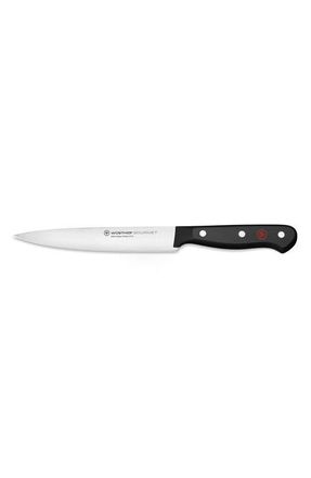 W&uuml;sthof Gourmet 6-Inch Utility Knife in Black at Nordstrom