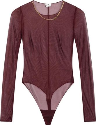 Elisabetta Franchi Tops, Dames, Rood, M, Rode Gebreide Kleding Aw 25 Elegant Kettingdetail