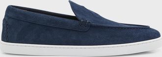 Christian Louboutin Men & apos;s Varsiboat Red Sole Leather Boat Shoes