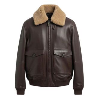Peuterey Leather Jackets, male, Brown, Size: L Murdo Jacket