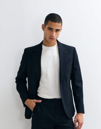 Asos Blazer da abito slim blu navy