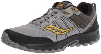Saucony Mens Excursion Tr14 Trail Running Shoe, Grey/Gold, 10 Wide
