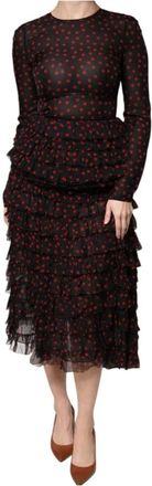 Dolce & Gabbana Dames, Jurken, Zwart, Maat: XS Zijde