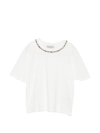Ermanno Scervino Embroidered Cotton T Shirt