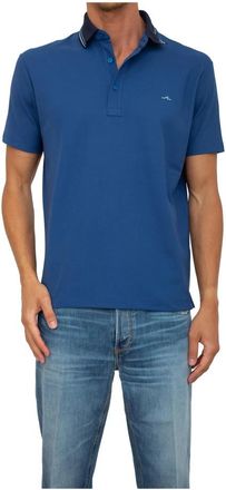 Paul & Shark Blauw Polyester Polo Shirt - Heren - Polos - Blauw - L - Polyester - Tops