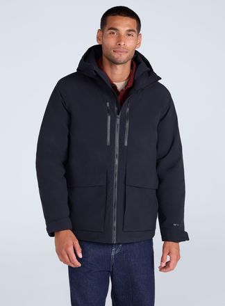 Mountain Warehouse Hague Mens Padded Jacket with Front Pockets Warm Cosy Coat Black - Size X-Large