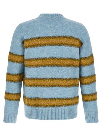 Dries Van Noten Striped Wool and Alpaca Blend Sweater - Blue