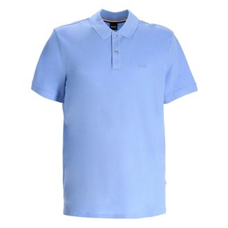 HUGO BOSS Polo Shirts, male, Blue, S, Pima Cotton Polo Shirt