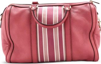 Gucci Vintage Web Boston Bag Leather Medium satchel - Rosa