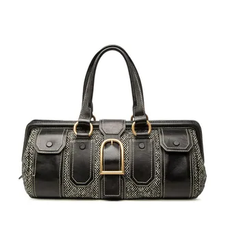Celine Pre-owned Celine Tweed and Leather Ella Frame Handbag Ladies 6DWOBE8E6K0XC1T5