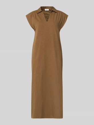 s.Oliver Red Label Gerades Freizeitkleid aus reiner Baumwolle in Mittelbraun, Gr&ouml;&szlig;e 34