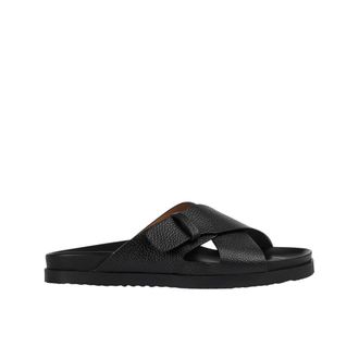 Doucal's Sliders, male, Black, Size: 8 US Double-Strap Sandal