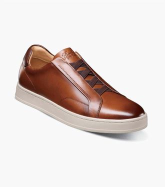 Florsheim Mens Monopoli Elastic Lace To Toe Sneaker In Cognac