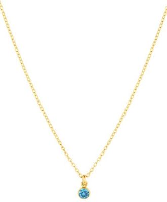 Set & Stones Birthstone Charm Pendant Necklace in Gold/december at Nordstrom