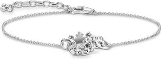 Thomas Sabo Damesarmband van sterling zilver met witte zirkonia A1982-643-14 - Dames - Armbanden - Grijs - ONE Size - Accessoires