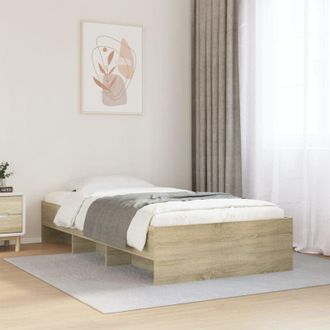 vidaXL Giroletto senza Materasso Rovere Sonoma 100x200cm in Truciolato - Vidaxl