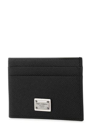 Dolce & Gabbana Mens Black Leather Card Holder 80999 Vitello Portafogli Wallet