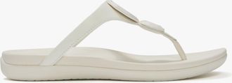 FitFlop Fitflop Solay Glossy Womens Flip-flops Cream Leather - Size UK 4