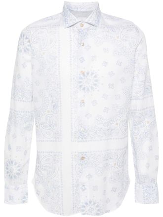Eleventy paisley-print shirt - White