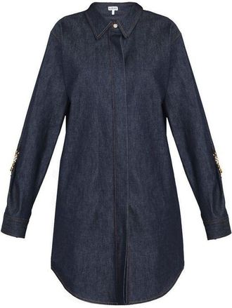 Loewe Blue Cotton Casual Womens Dress