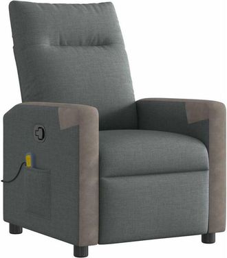 vidaXL Vidaxl - Sill&oacute;n De Masaje Reclinable De Tela Gris Oscuro