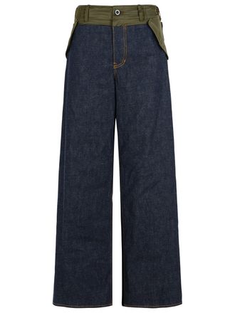 sacai Blue Cotton Jeans