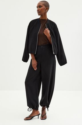 Contemporaine Womens Cord hem flowy pant Fit: Wide leg, high rise