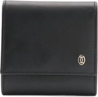 Cartier Tweedehands leren portemonnees - Dames - Vintage Accessoires - Zwart - ONE Size - Vintage